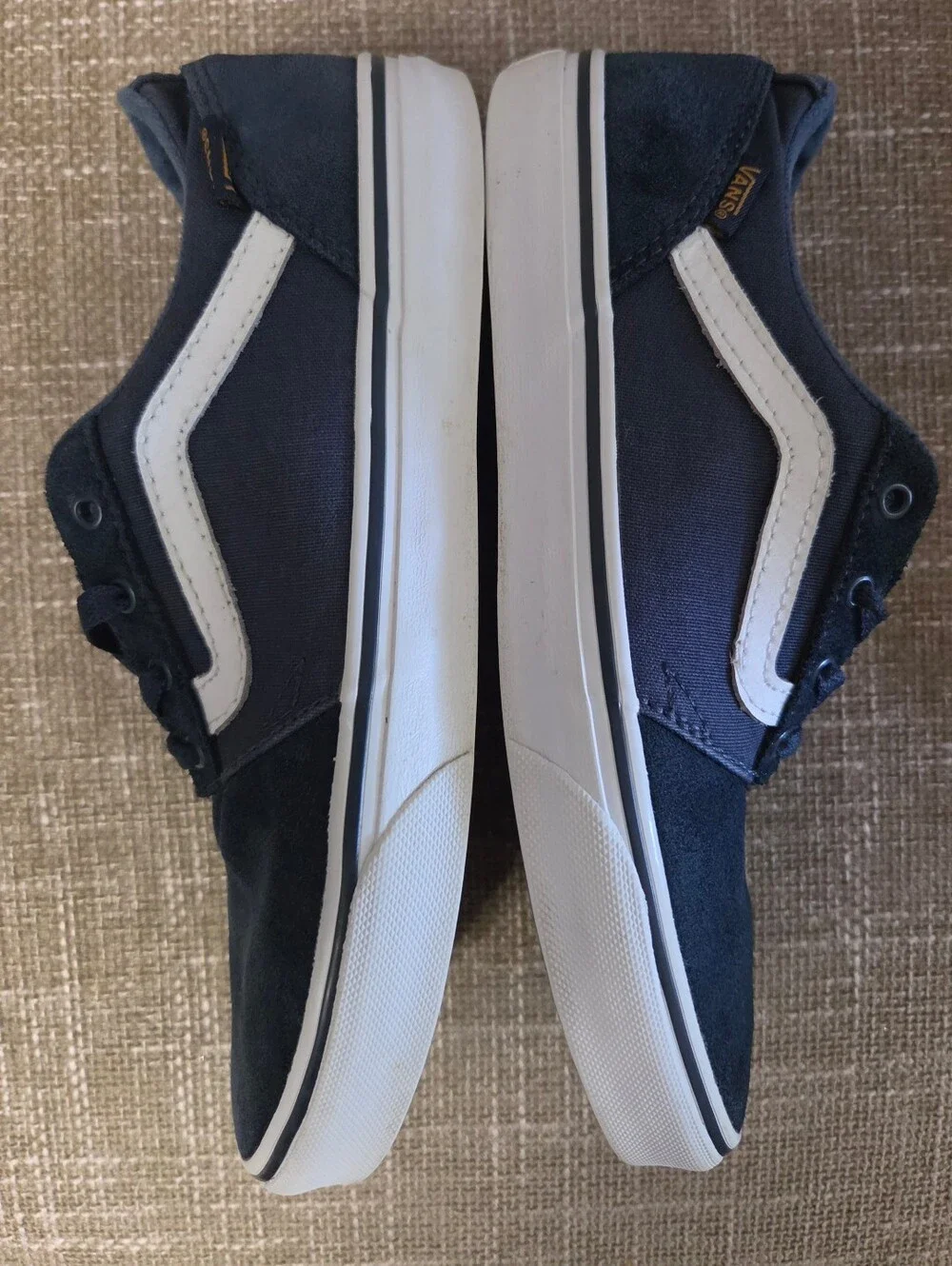 Vans Chapman Stripe Navy Blue Low Top Sneakers Youth Size 6.0 Women's 7.5 721356